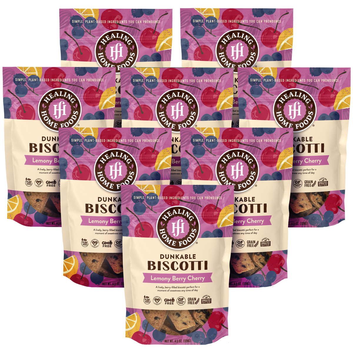 Lemony Berry Cherry Biscotti - Case of 8