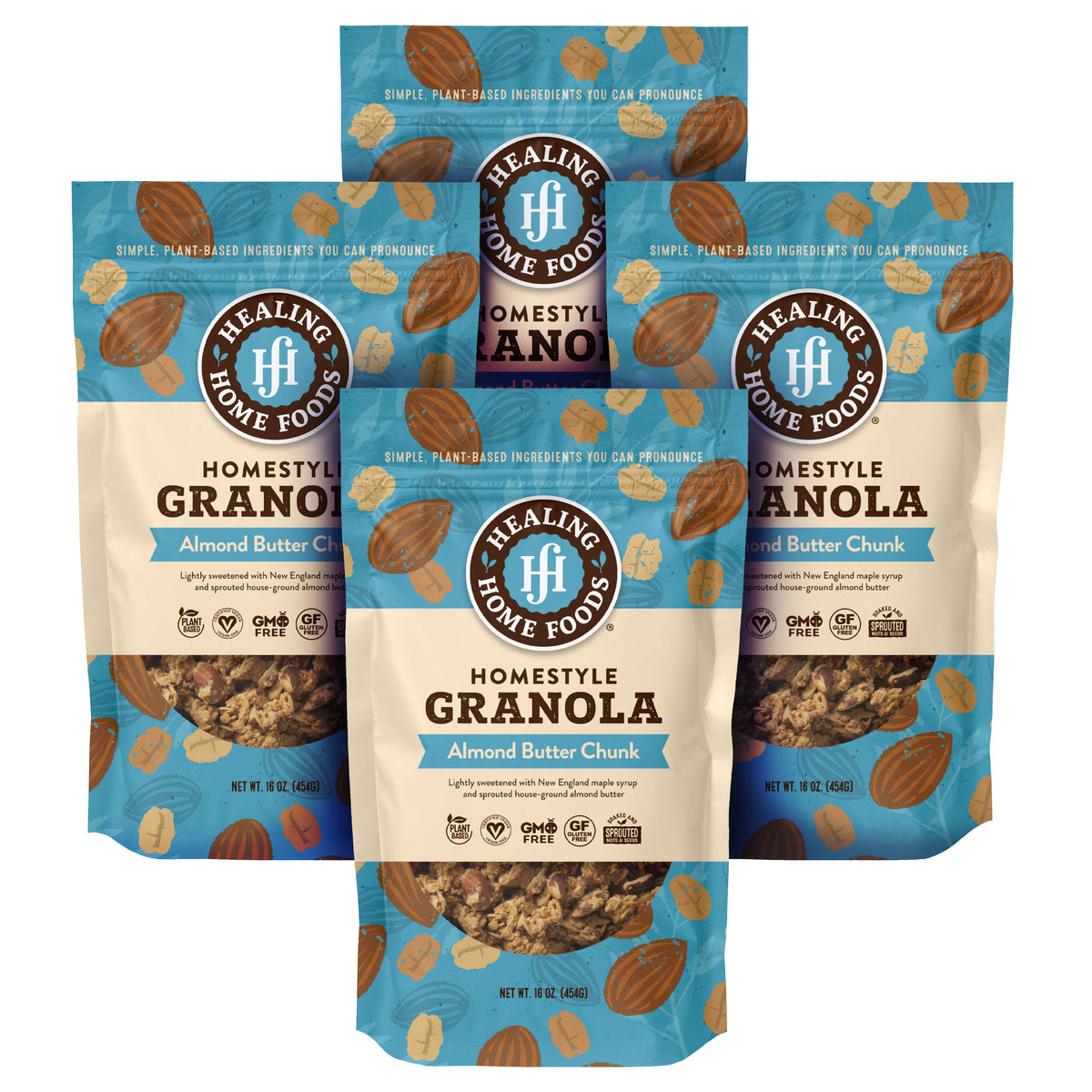 Almond Butter Chunk Granola - Case of 4 (1 lb Bags)