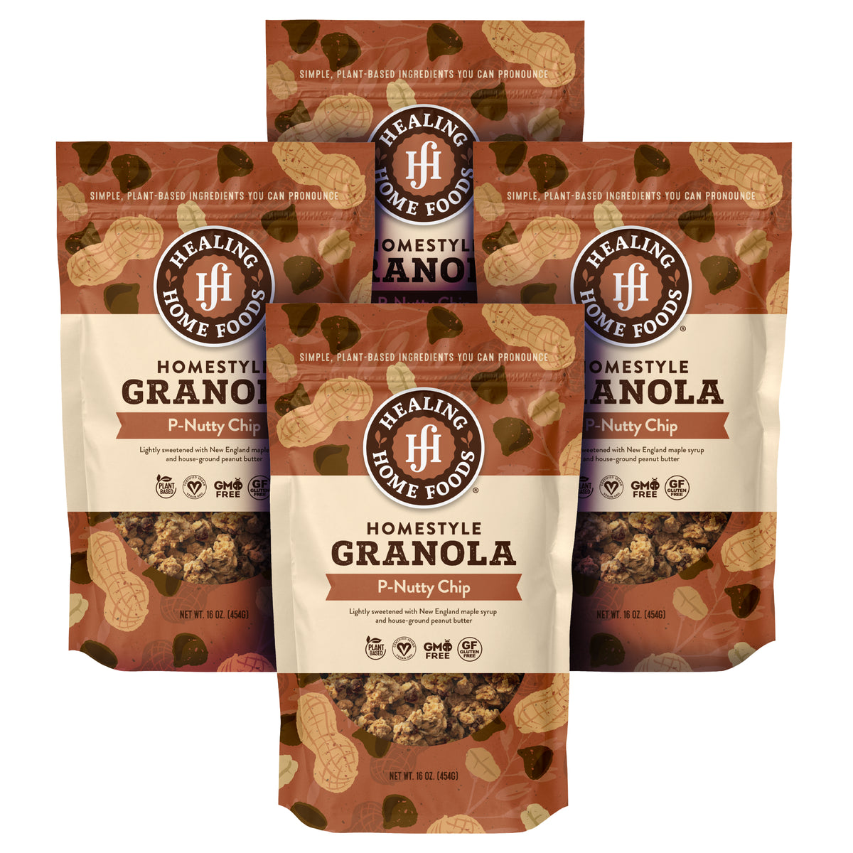 P-Nutty Chip Granola - Case of 4 (1 lb Bags)