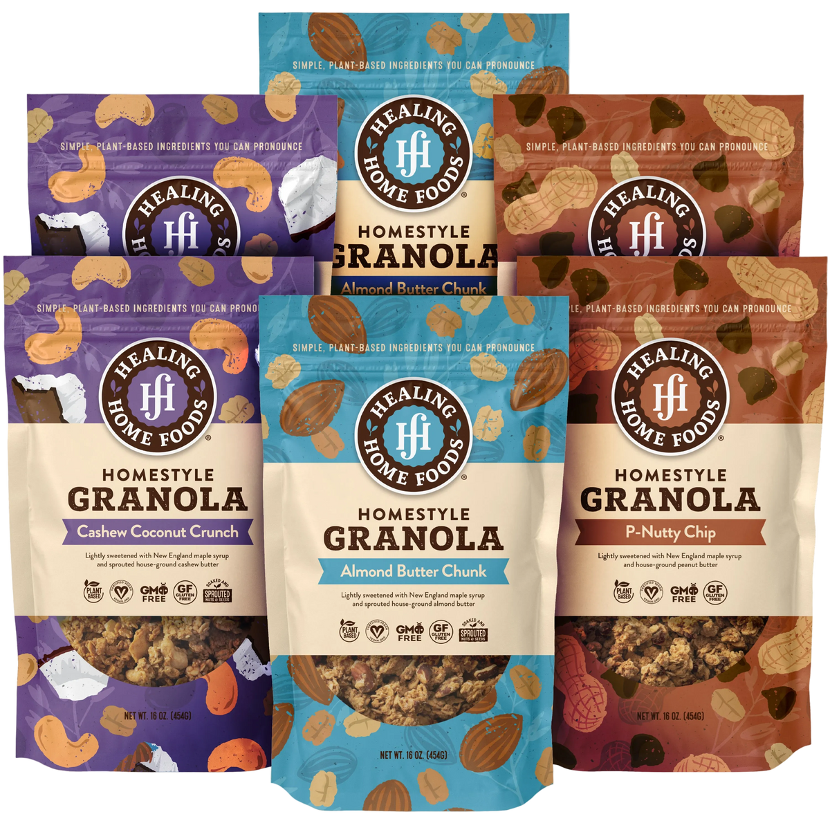 Reduced Sugar Granola Subscription Pack - Case of 6 (1 lb Bags)
