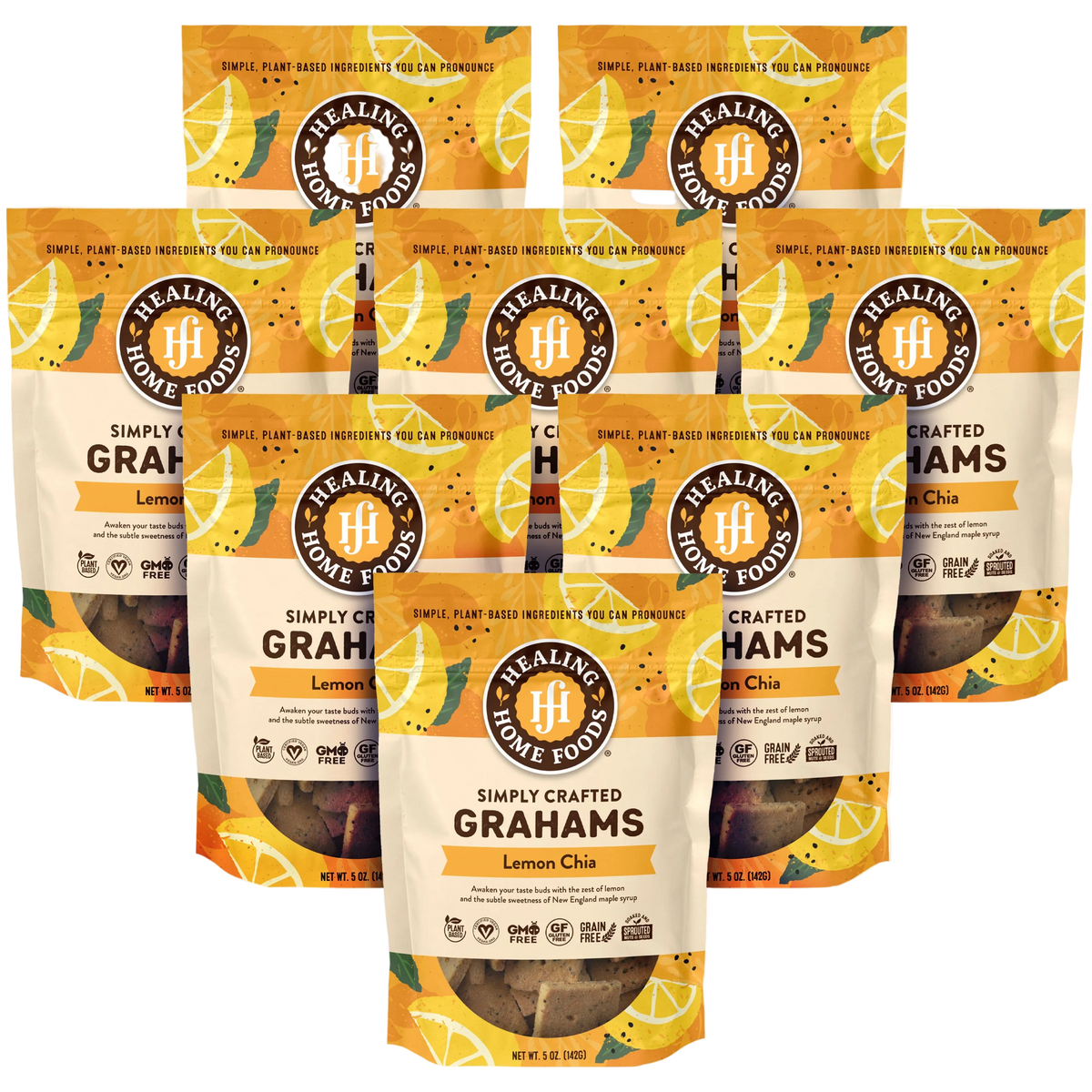 Baked Lemon Chia Grahams - Case of 8