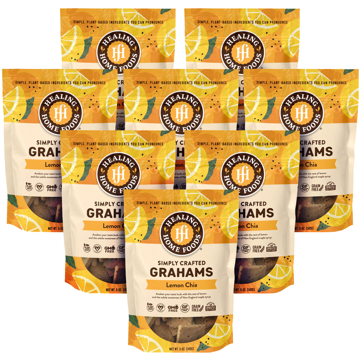 Baked Lemon Chia Grahams - Case of 8