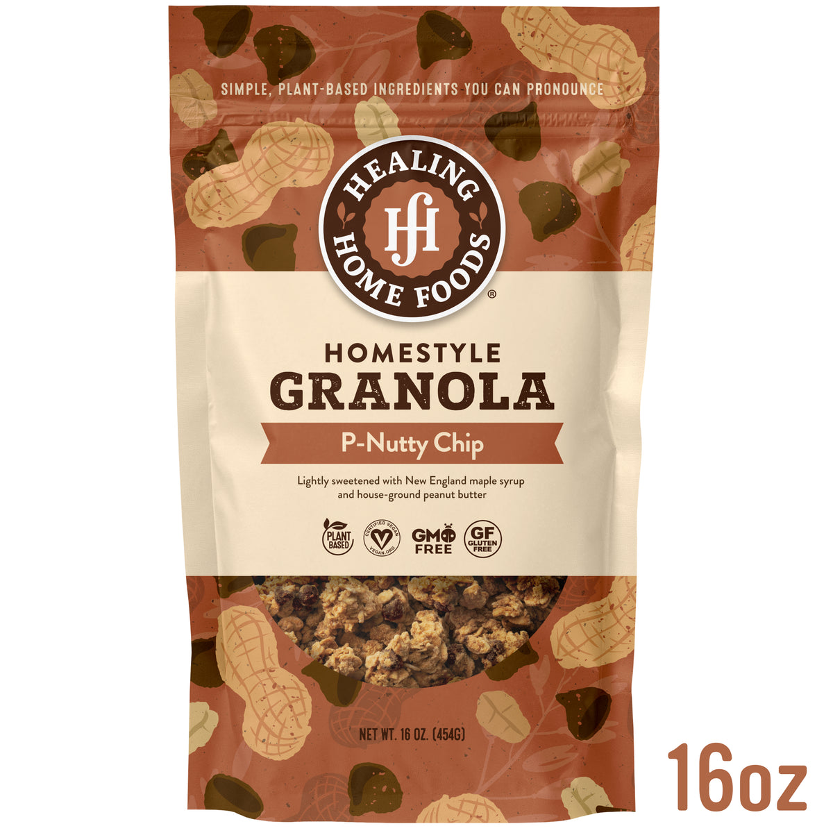 P-Nutty Chip Granola - Case of 4 (1 lb Bags)