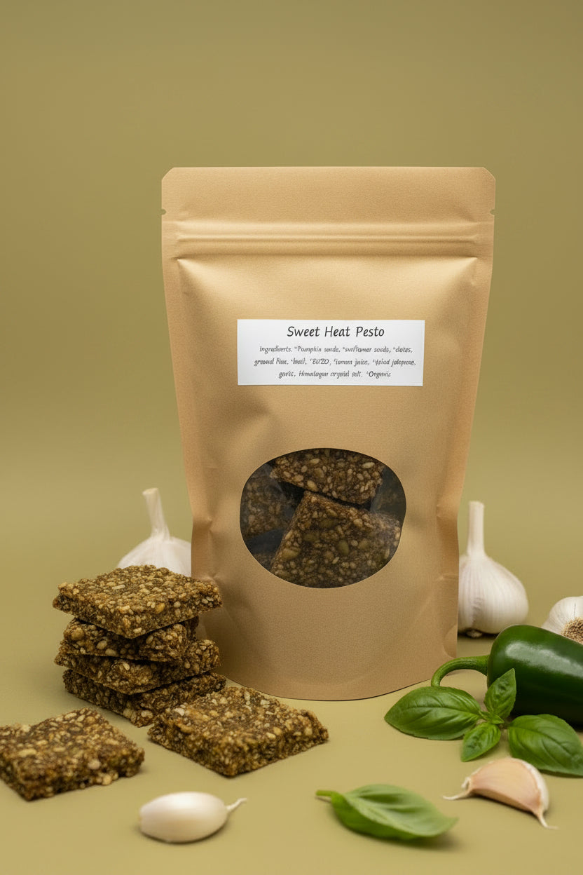 Sweet Heat Pesto Crackers