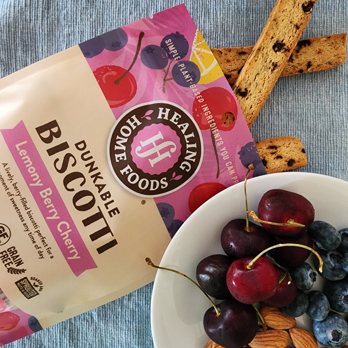 Lemony Berry Cherry Biscotti